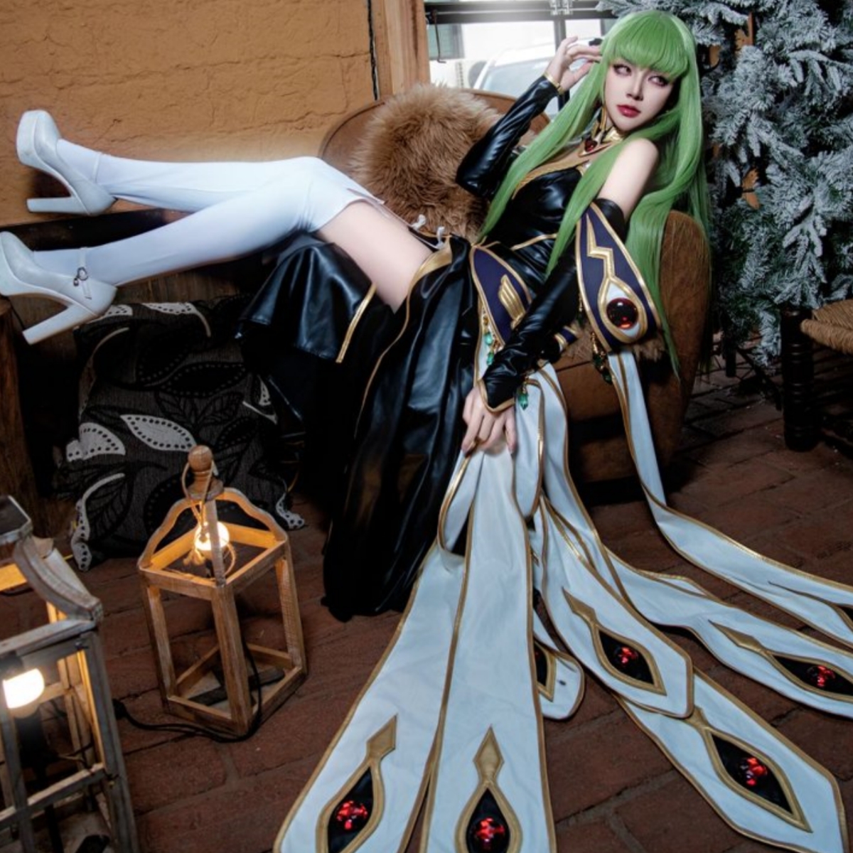 Code Geass C.C. Empress Outfit Britannian Cosplay Costume