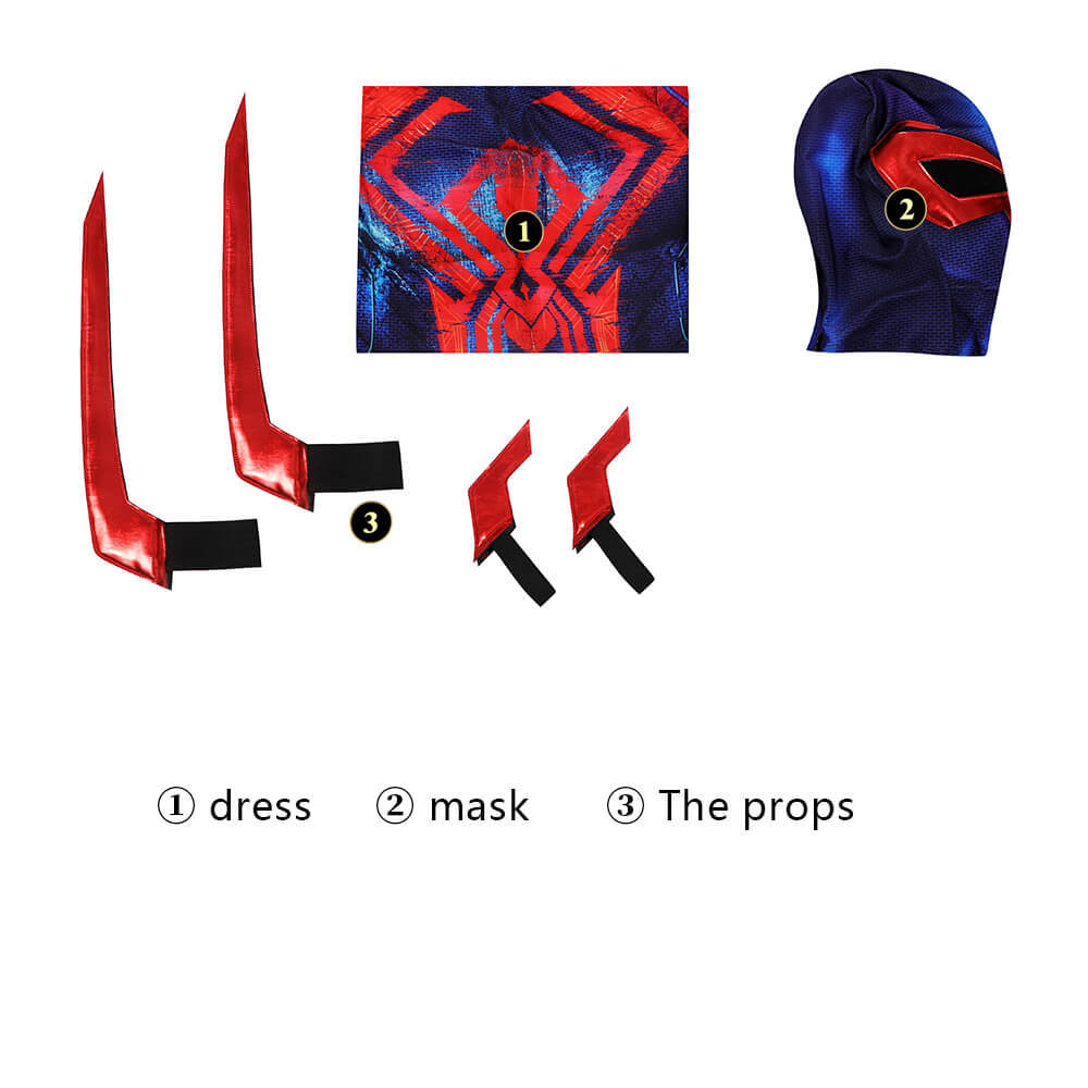 Across the Spider-Verse Spiderman 2099 Cosplay Costume Miguel O'Hara