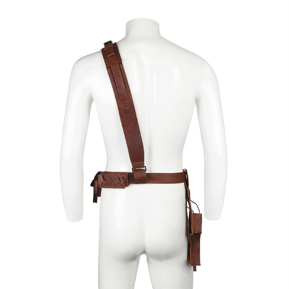 The Mandalorian 2 Din Djarin Adjustable Leather Belt With Pocket Cosplay Props