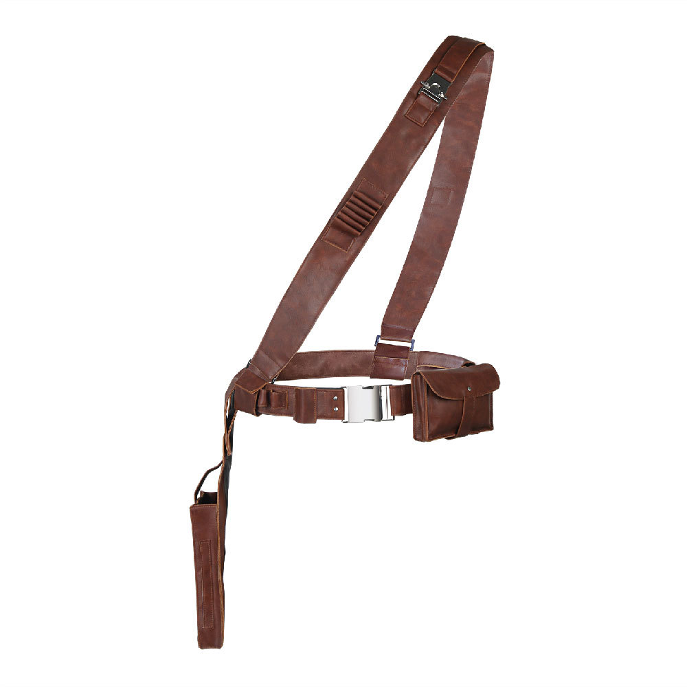 The Mandalorian 2 Din Djarin Adjustable Leather Belt With Pocket Cosplay Props