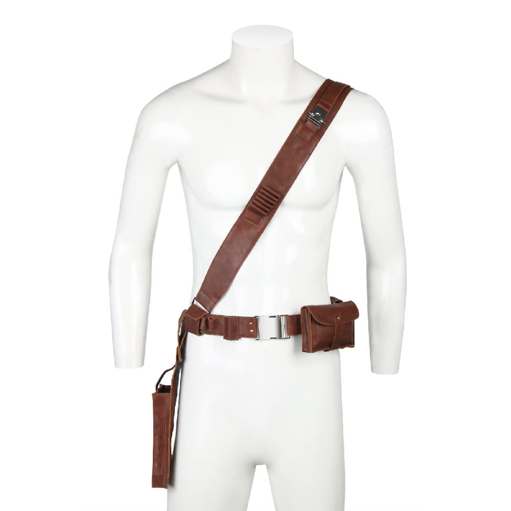 The Mandalorian 2 Din Djarin Adjustable Leather Belt With Pocket Cosplay Props