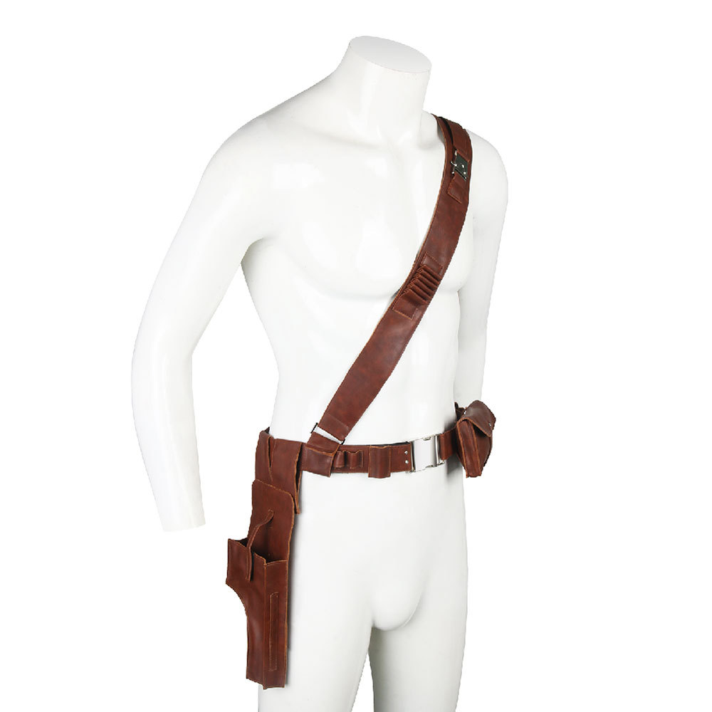 The Mandalorian 2 Din Djarin Adjustable Leather Belt With Pocket Cosplay Props