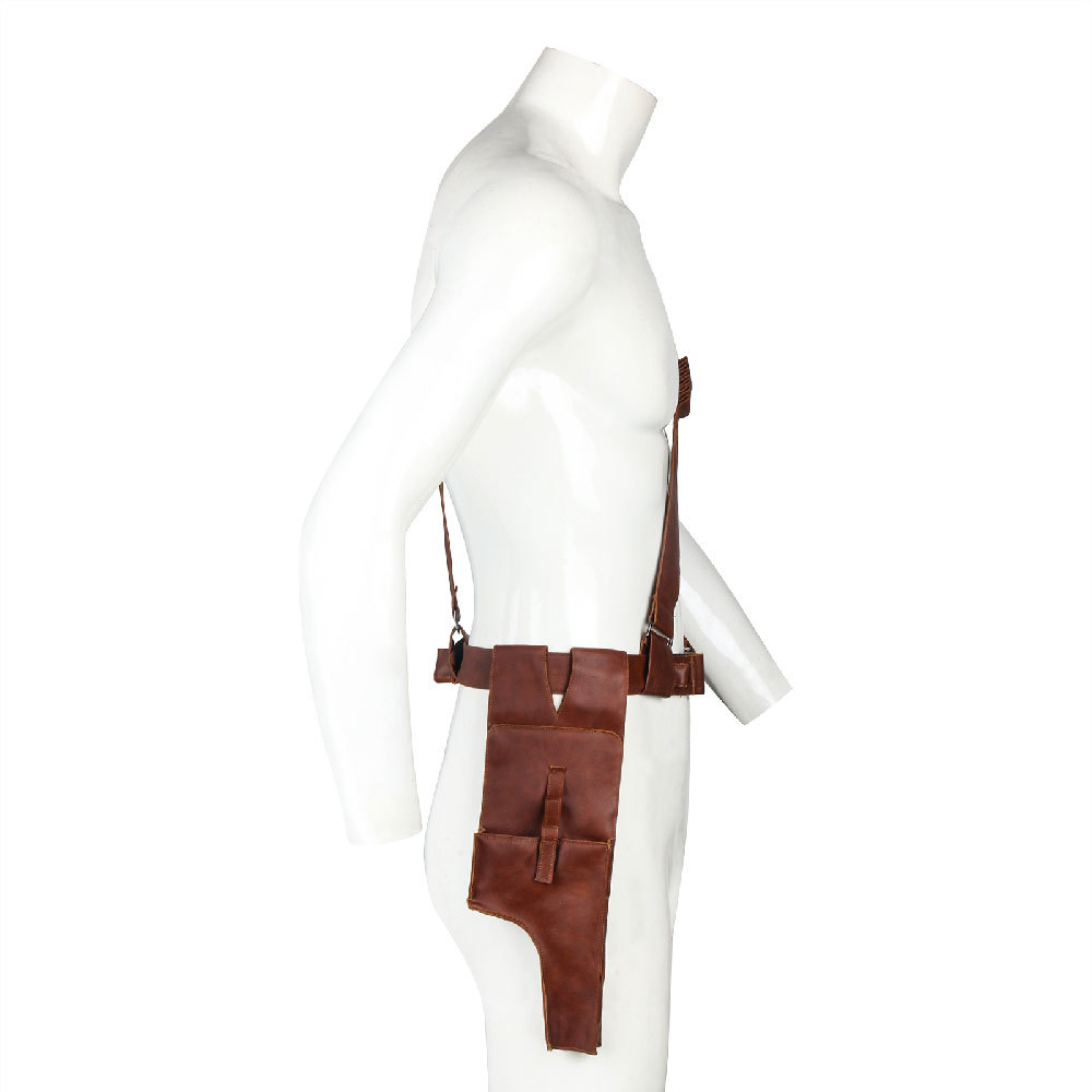 The Mandalorian 2 Din Djarin Adjustable Leather Belt With Pocket Cosplay Props