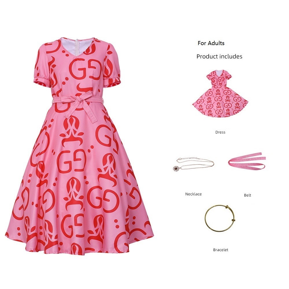 Zootopia 2 Fru Fru Pink Dress Cosplay Costume for Women Kids