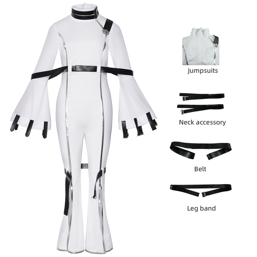 Code Geass C.C. White Jumpsuit Cosplay Costume