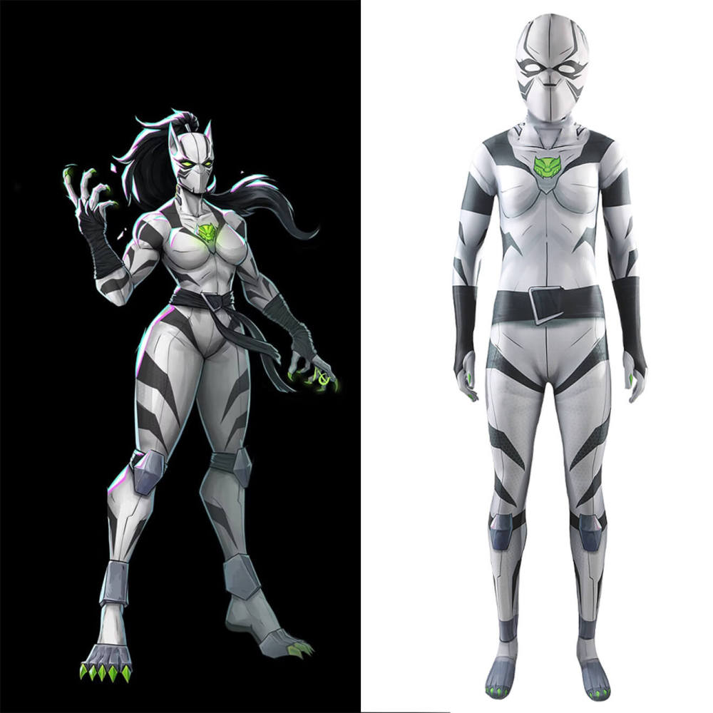 Marvel Rivals Ava Ayala White Tiger Cosplay Costume Printed Style