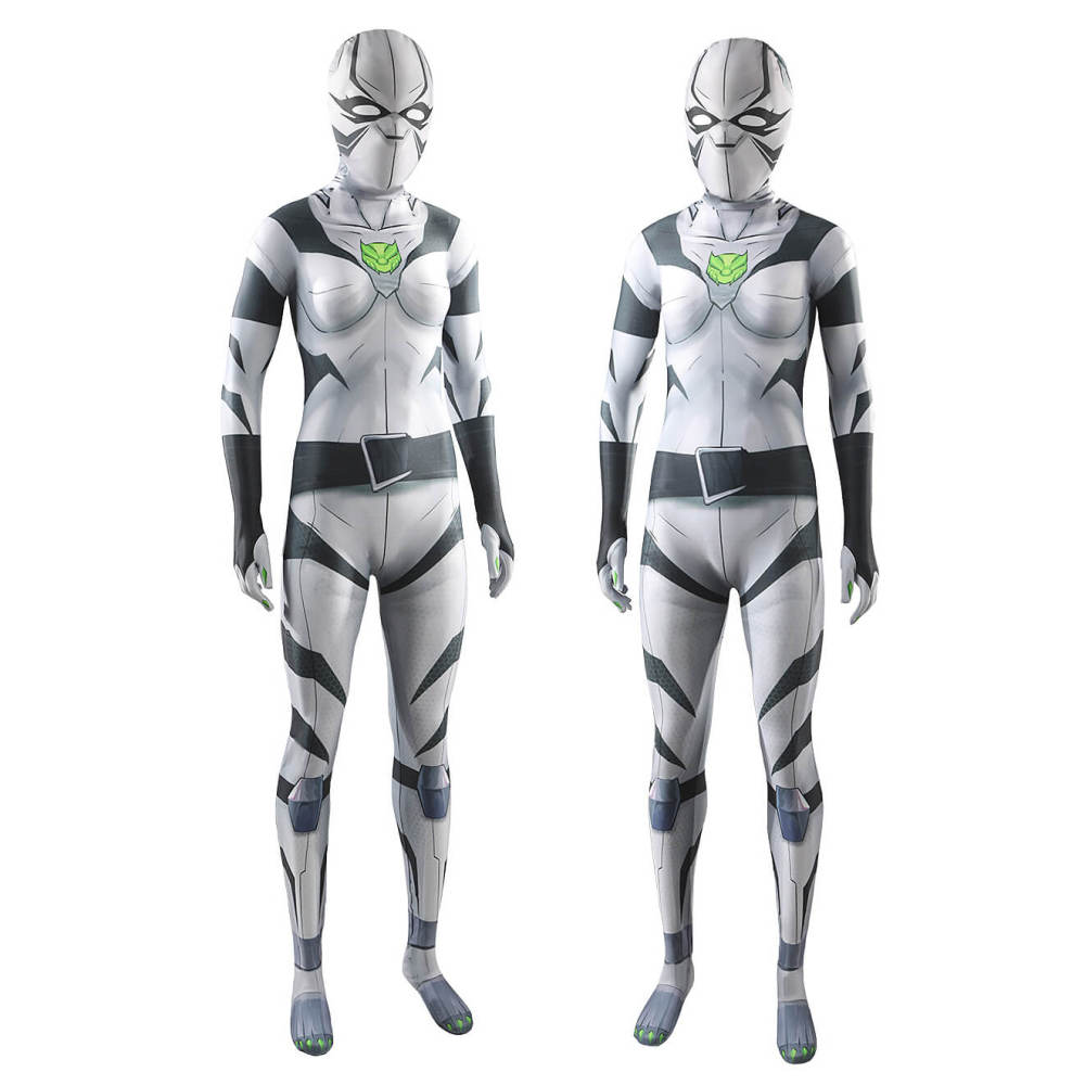 Marvel Rivals Ava Ayala White Tiger Cosplay Costume Printed Style