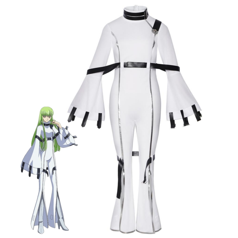 Code Geass C.C. White Jumpsuit Cosplay Costume