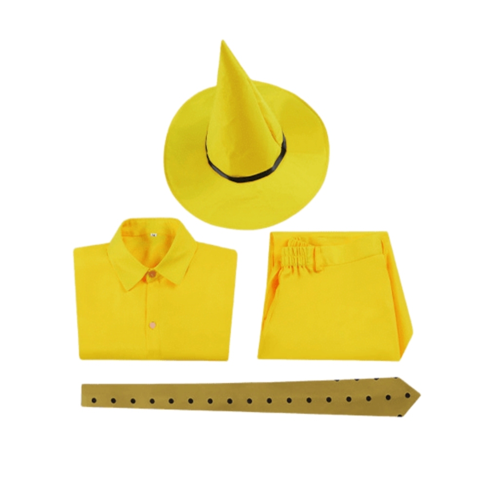 Curious George Cosplay Costume Man with the Yellow Hat Ted