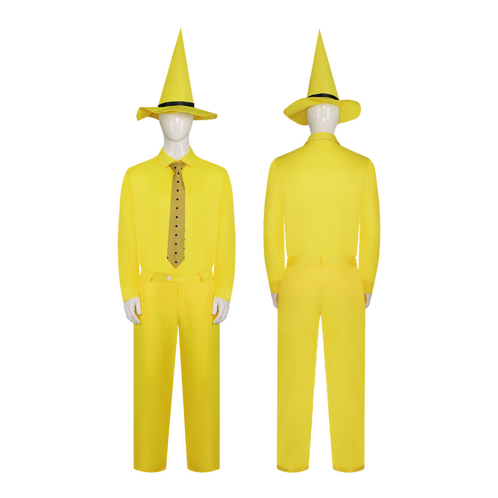 Curious George Cosplay Costume Man with the Yellow Hat Ted