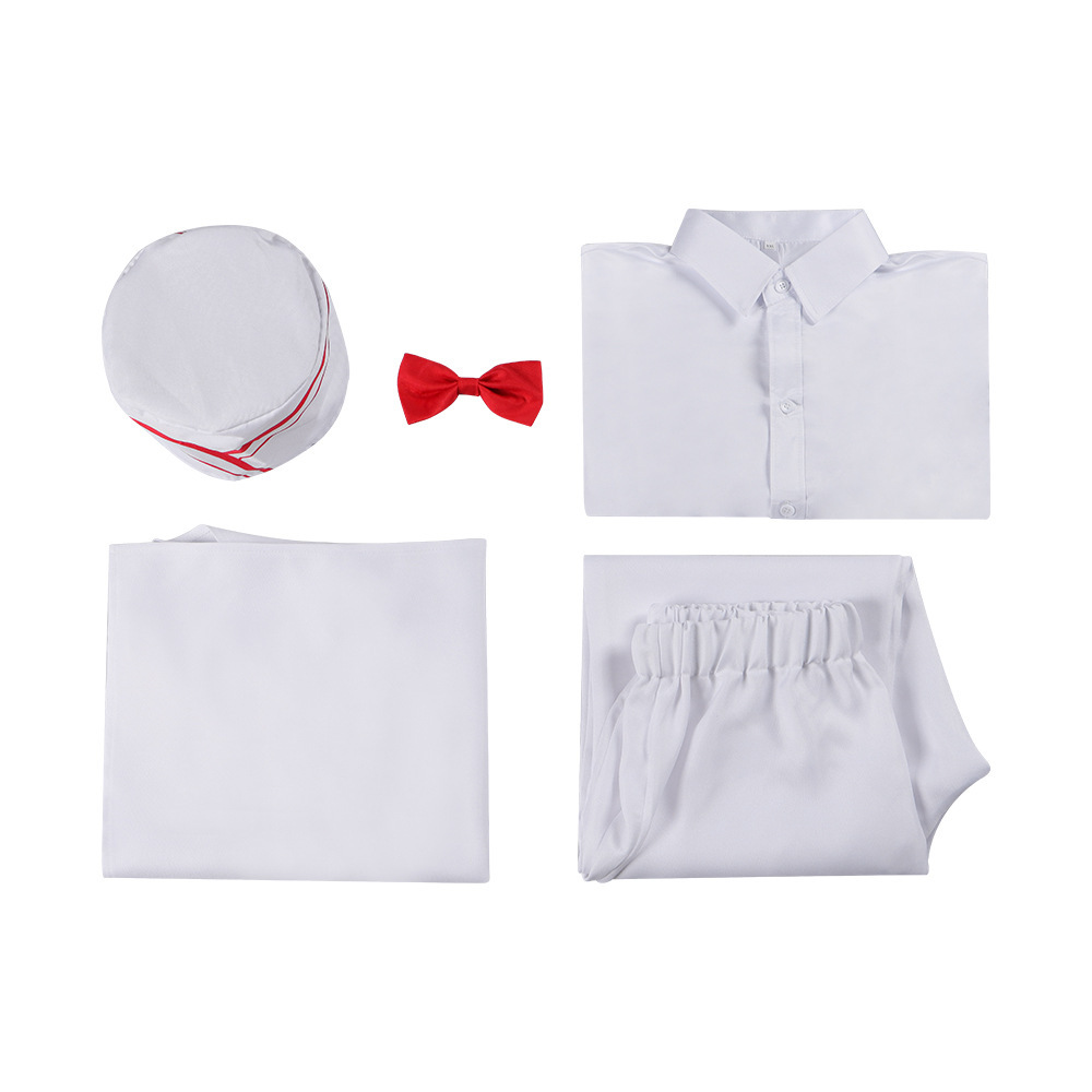 Ice Cream Man 2026 White Uniform Cosplay Costume for Halloween