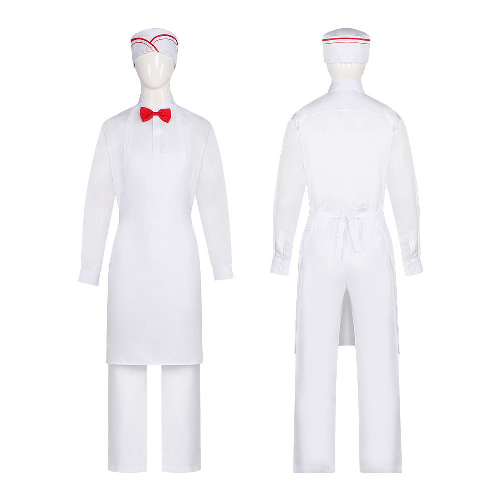 Ice Cream Man 2026 White Uniform Cosplay Costume for Halloween