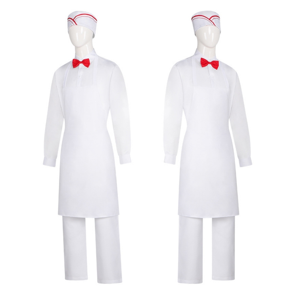 Ice Cream Man 2026 White Uniform Cosplay Costume for Halloween