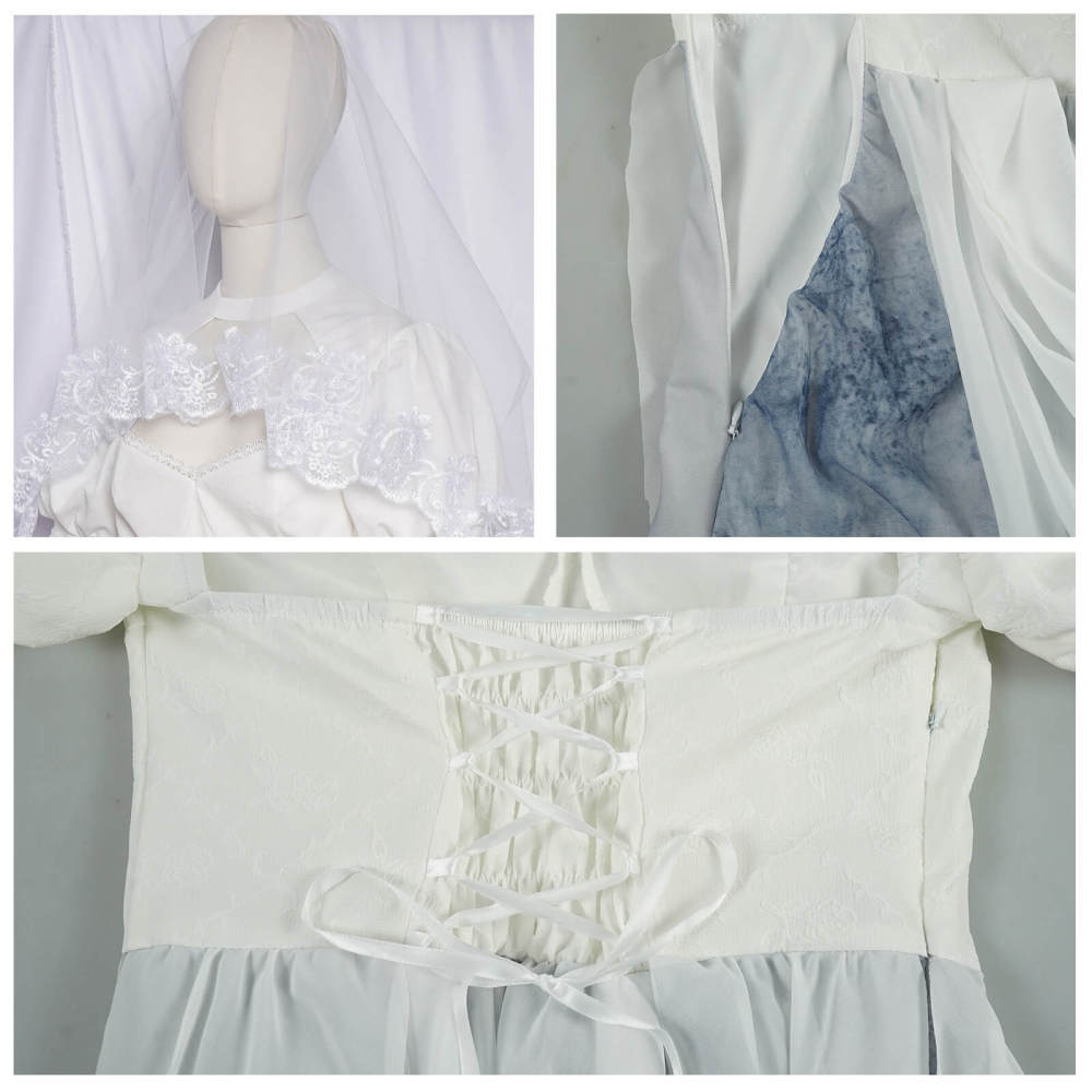 Ghost Bride Dress Cosplay Costume for Halloween