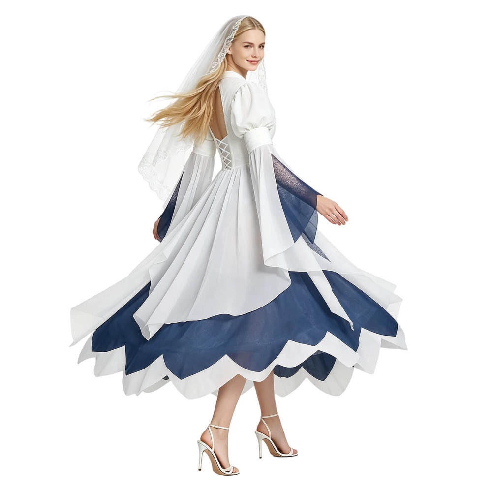 Ghost Bride Dress Cosplay Costume for Halloween