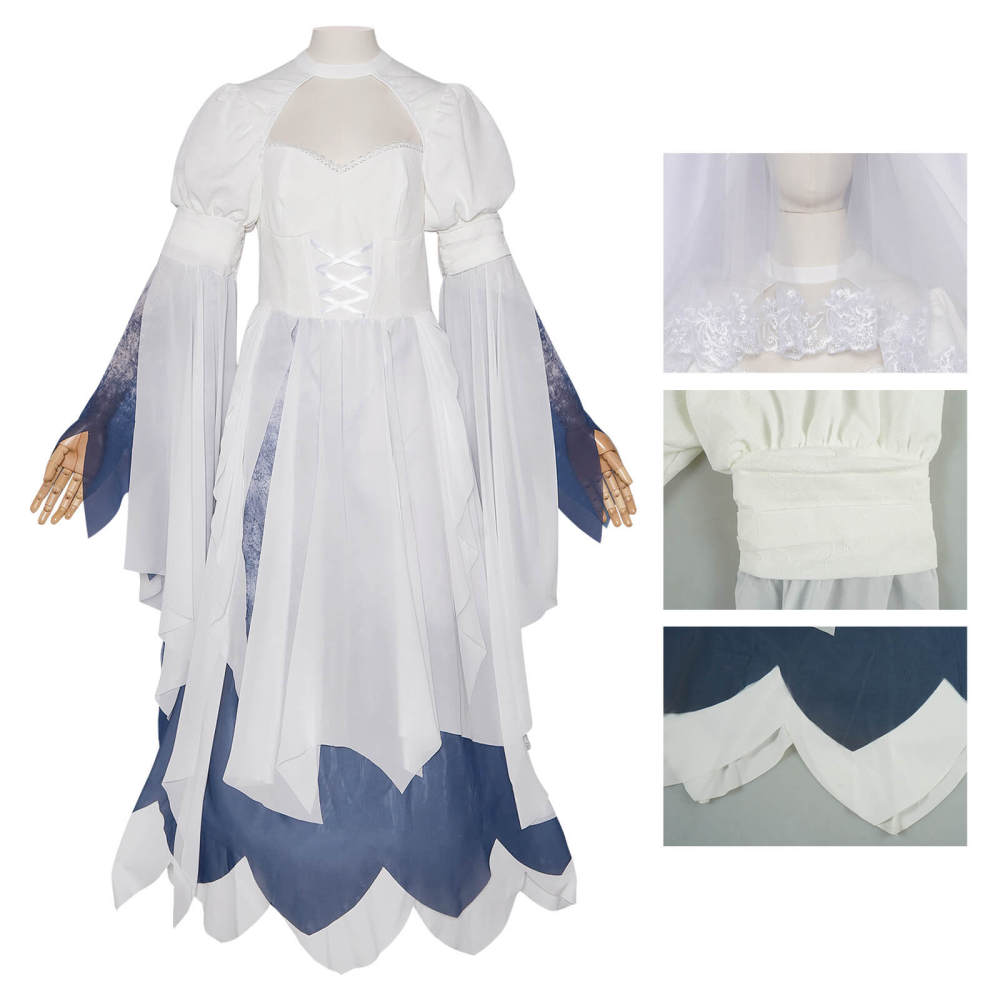 Ghost Bride Dress Cosplay Costume for Halloween
