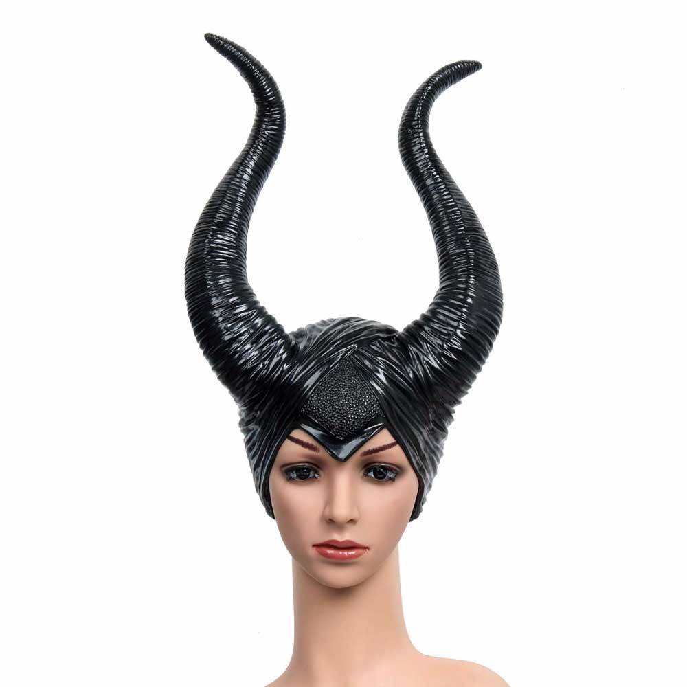 Maleficent Costume Mistress of Evil Black Witch Angelina Jolie Cosplay Dress Hat