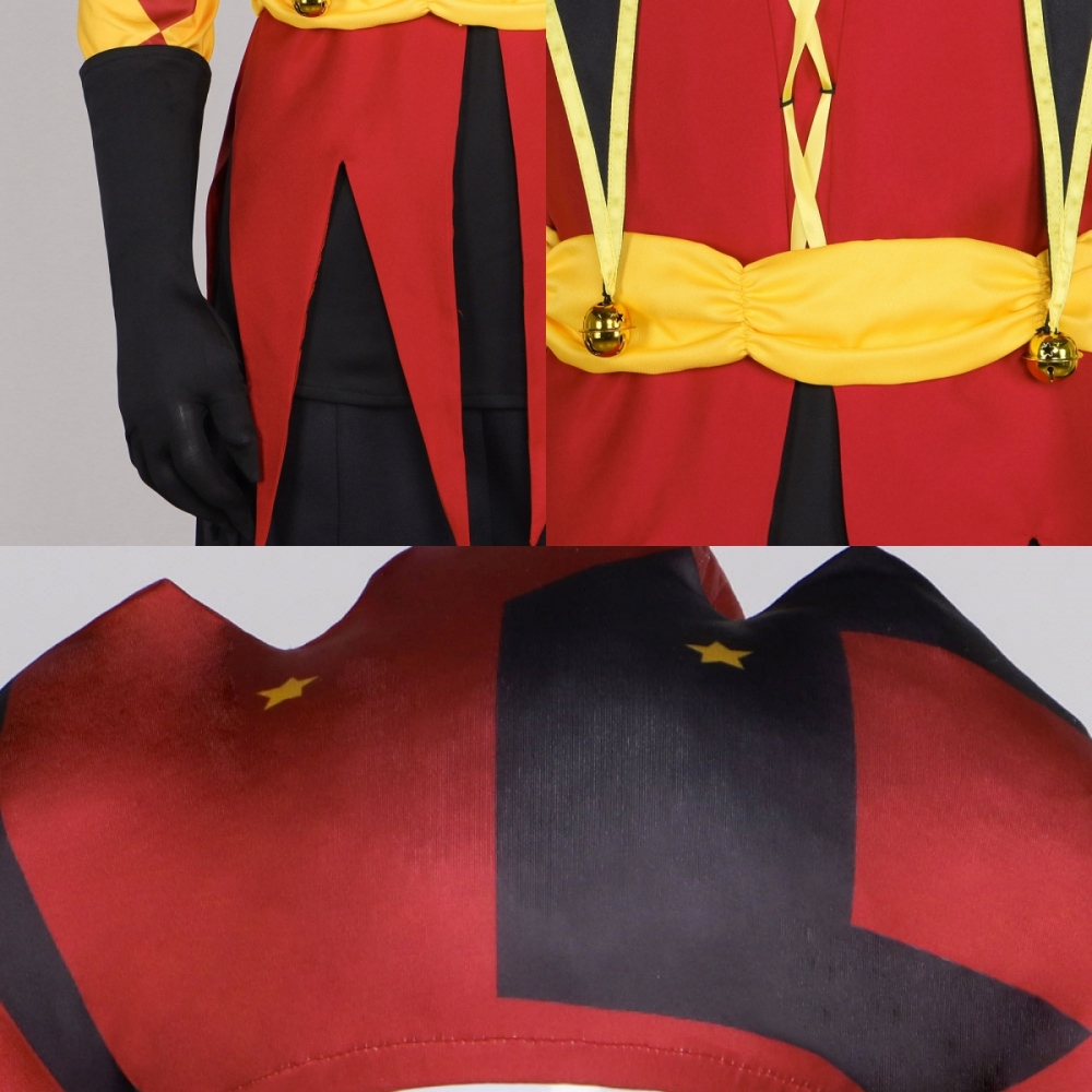 The Freak Circus Pierrot Harlequin Clown Cosplay Costume for Halloween