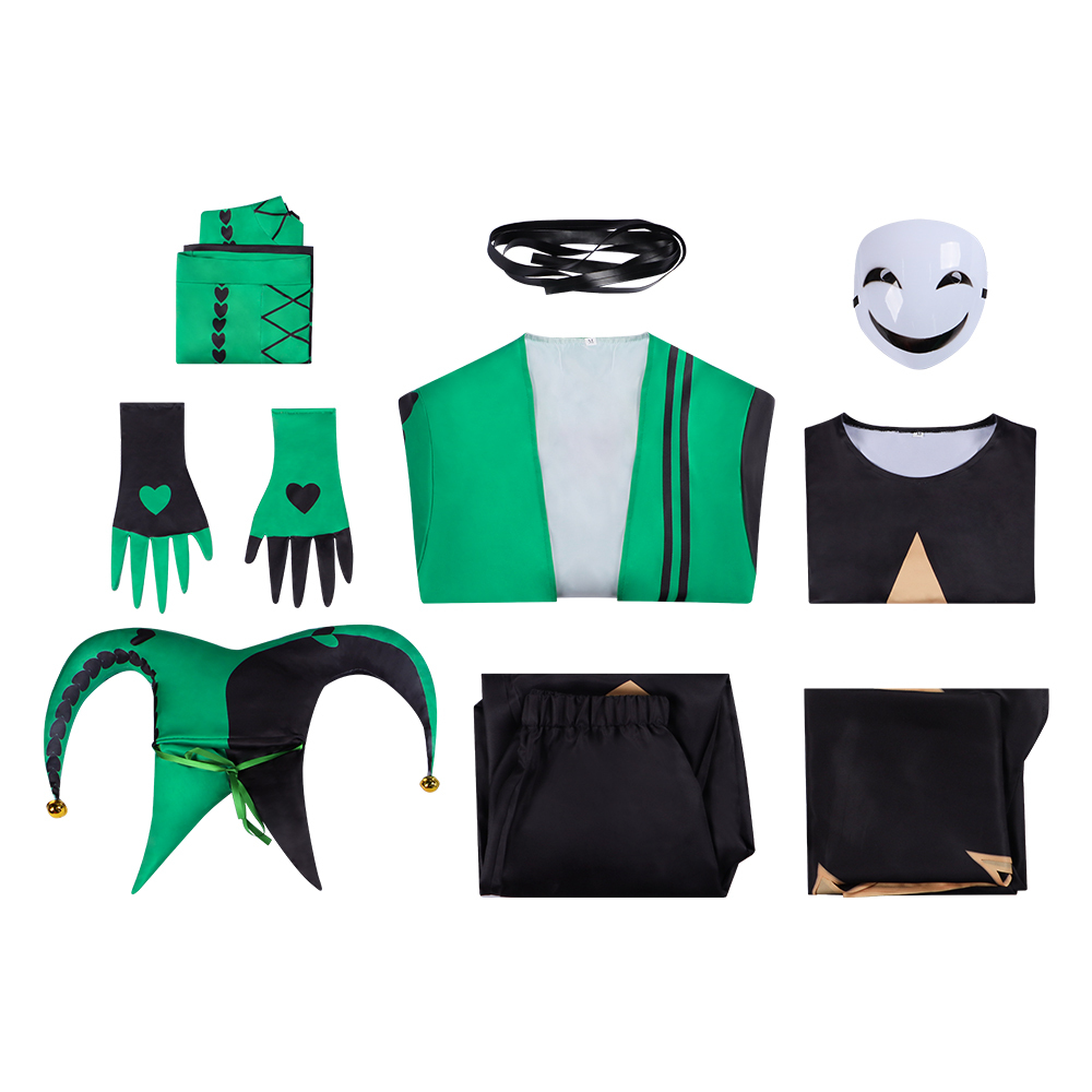 The Freak Circus Pierrot Harlequin Clown Cosplay Costume for Halloween