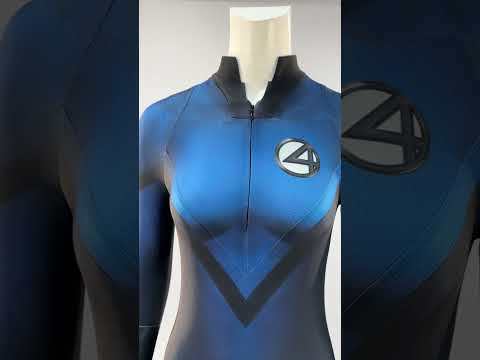 Invisible Woman Fantastic Four 2005 Cosplay Costume Printed Style Sue Storm