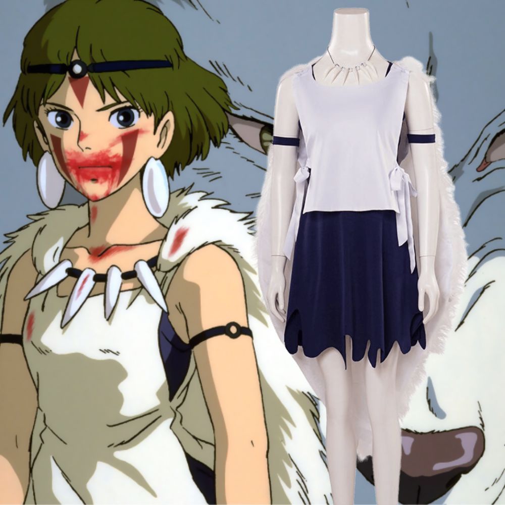 Princess Mononoke San Wolf Girl Cosplay Costume