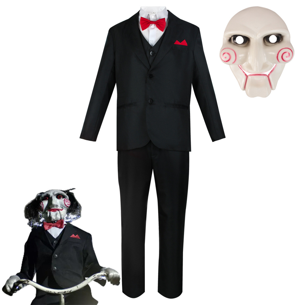 Saw Jigsaw Billy Puppet Cosplay Costume with Mask