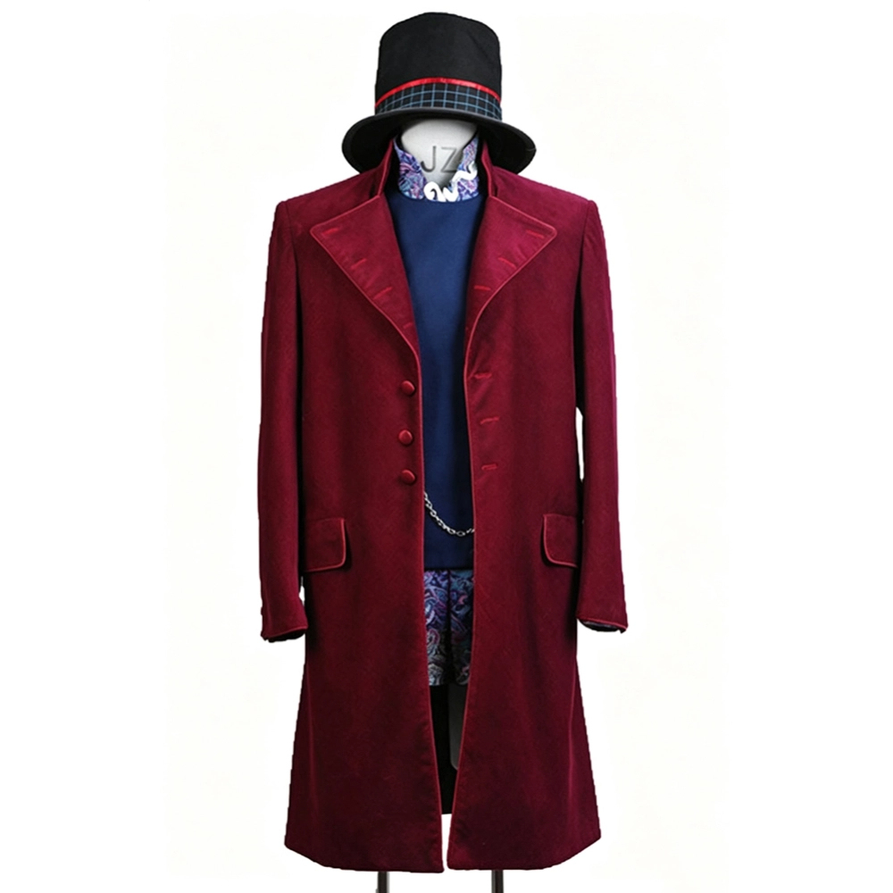 Willy Wonka Cosplay Costume Charlie and the Chocolate Factory