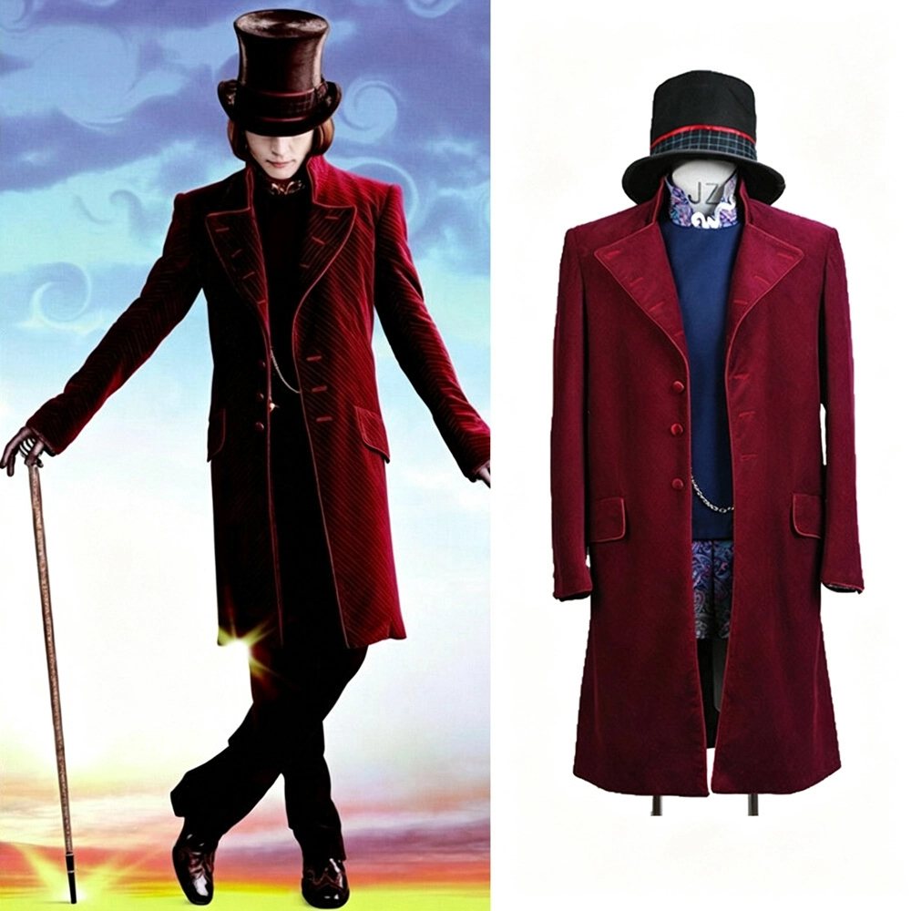Willy Wonka Cosplay Costume Charlie and the Chocolate Factory