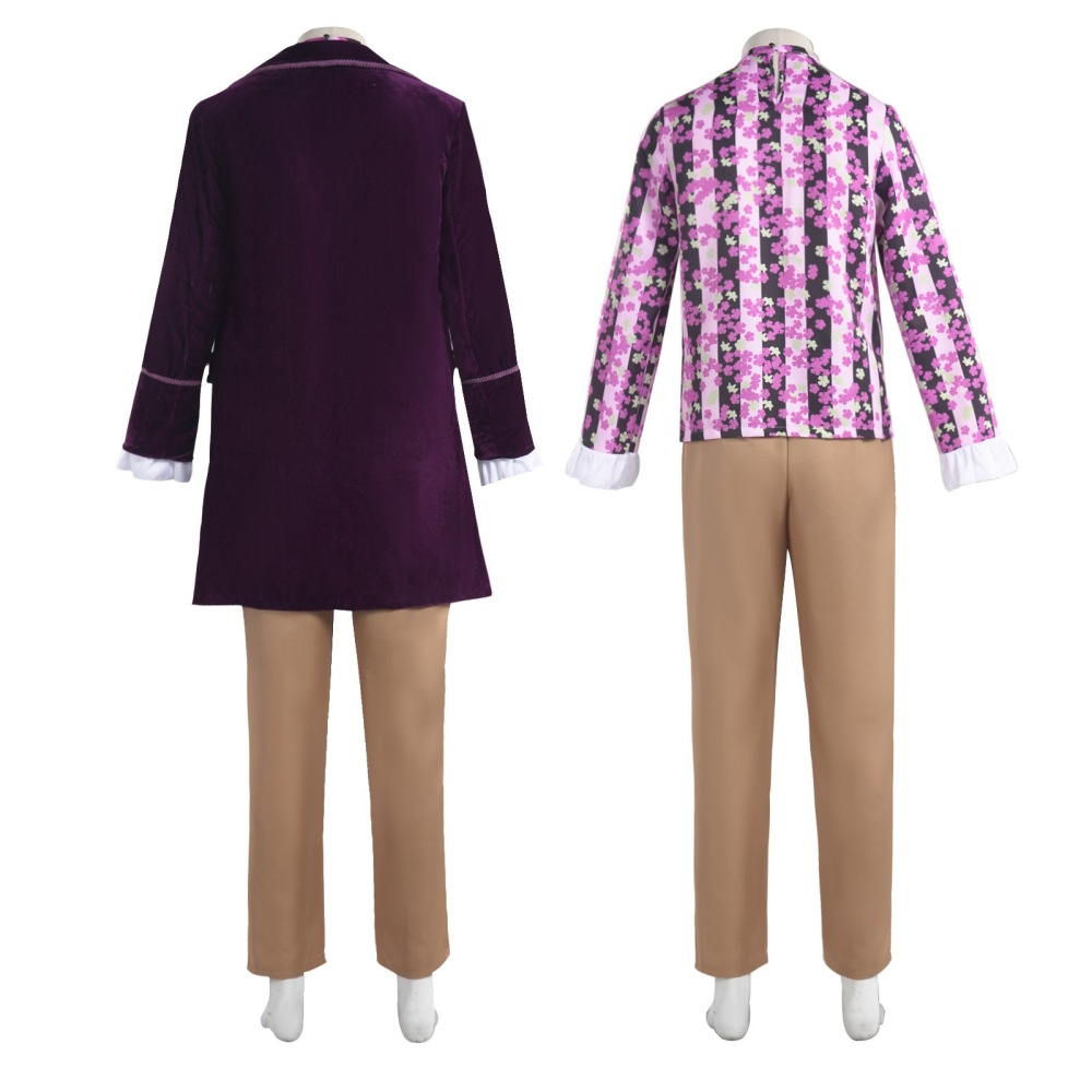 Willy Wonka Cosplay Costume Charlie and the Chocolate Factory