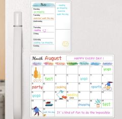 Dry Erase Fridge Magnetic Calendar, White Board Magnetic Calendar for Refrigerator Wall Home Kitchen Decor, 15"x 11.5", Grocery List Magnet Pad