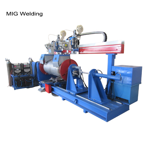 Circumferential seam welding（MIG Welding） equipment for inner and outer bladder