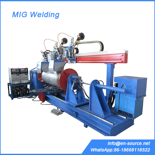 Circumferential seam welding（MIG Welding）equipment for inner and outer bladder