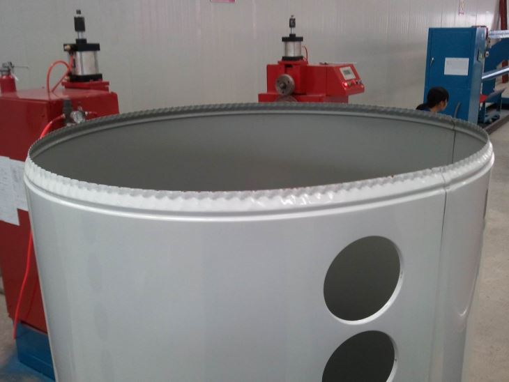 Solar Water Heater Tank Machine Automatic Outer Tank Edge Teething Machine