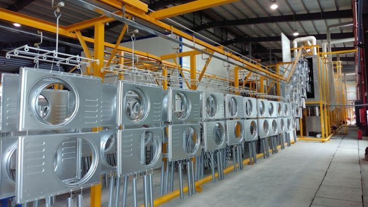 Electric Water Heater Inner Tank Production Line Electrostatic Spraying Machine Line