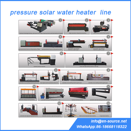 Pressure solar water heater machinery line