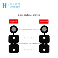 Drop Cable 2CORE 1*steel messnger+2*FRP