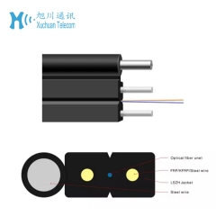 Drop Cable 2CORE 1*steel messnger+2*steel