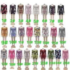 Long sleeve one piece body suir (s-2xl)