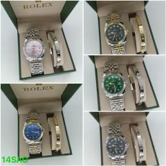 Watches and bracelets set