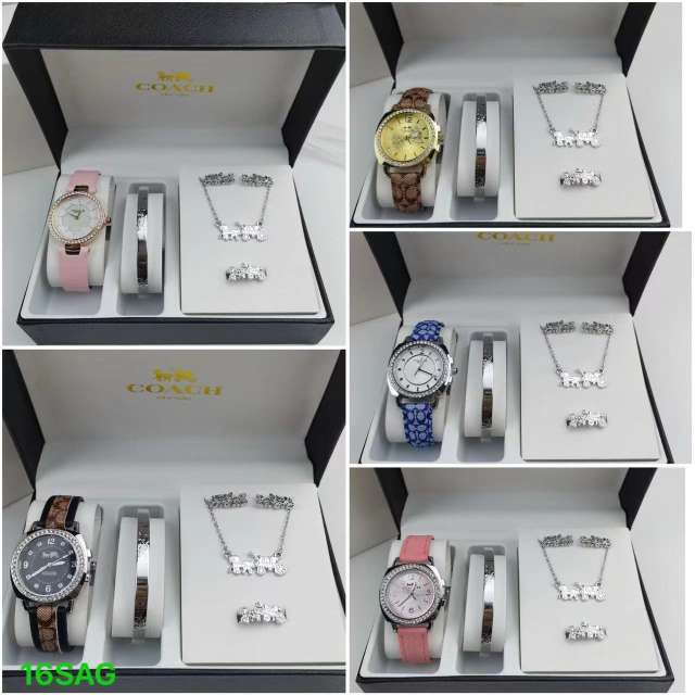 Watches ring necklace bracelet set