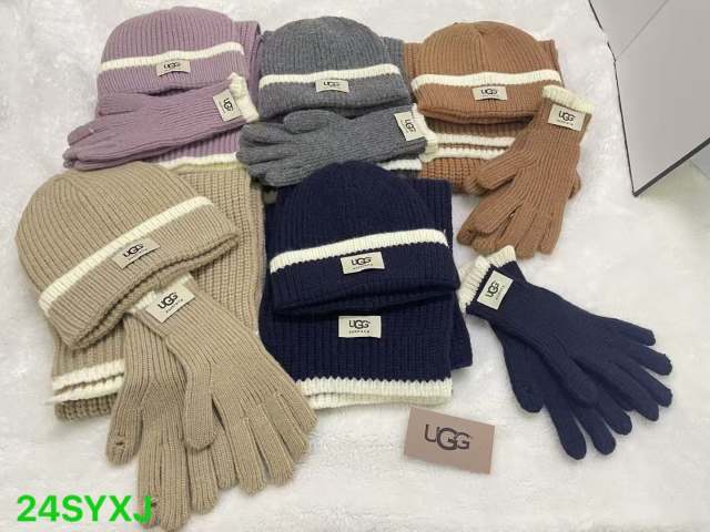 Beanie and gloves and scarf