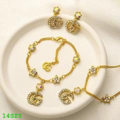 Neacklace , bracelet and earrings set
