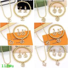 Neacklace , bracelet and earrings set