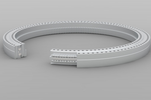 Individual triple-row roller pitch bearing