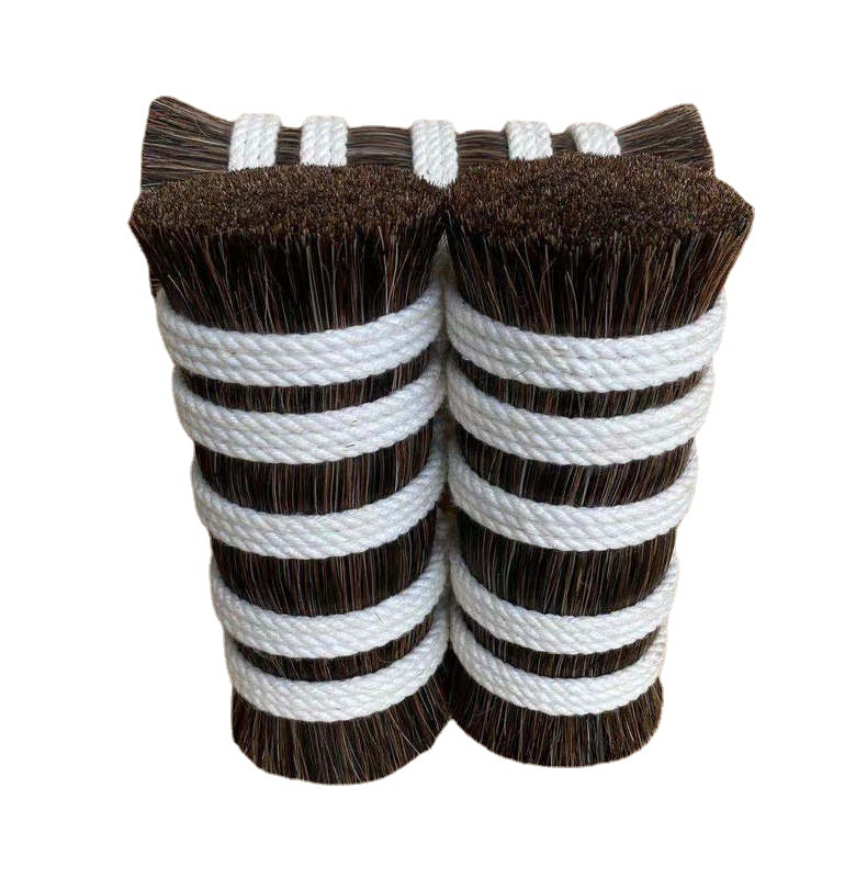 Flower brown black and white mixed PP silk horsetail hair animal mane soft hair hard hair planting brush raw material industrial brush