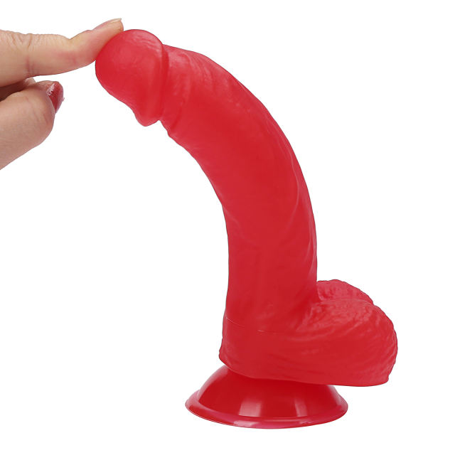 7.87 inch PVC Dildo (Flesh,Red,Pink,Black)