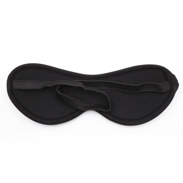 Polyester Blindfold with Elastic Strap (Black)