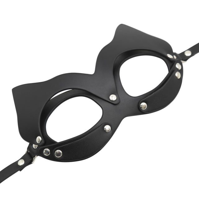 PU Eye Mask with PU Strap (Black)