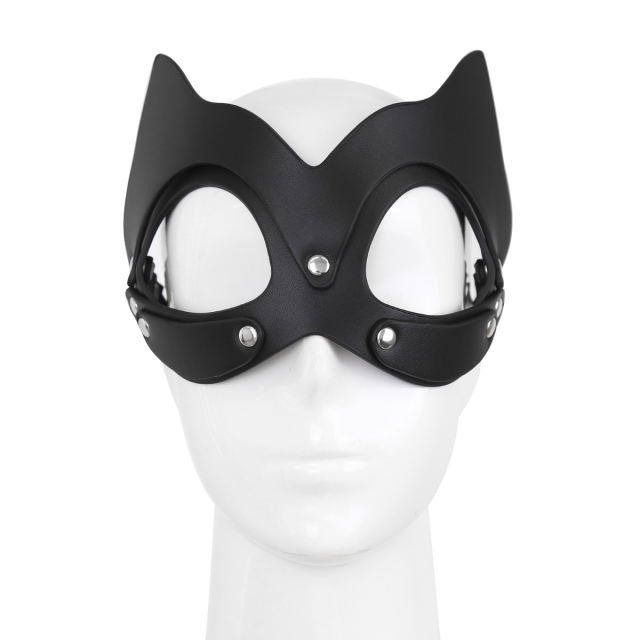 PU Eye Mask with PU Strap (Black)