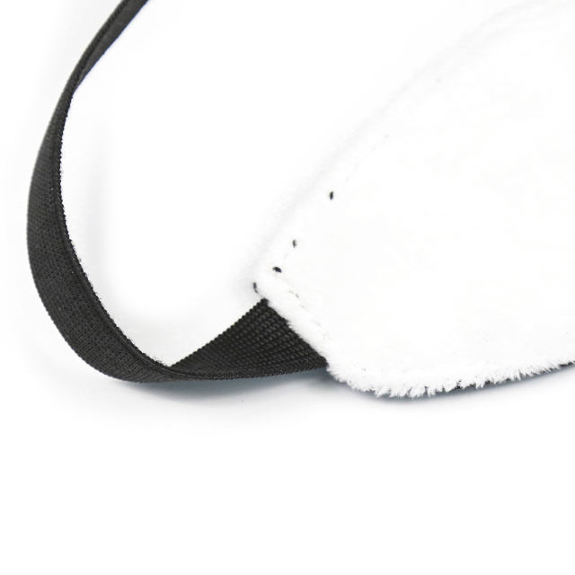 PU Blindfold with Elastic Strap (Black/White)